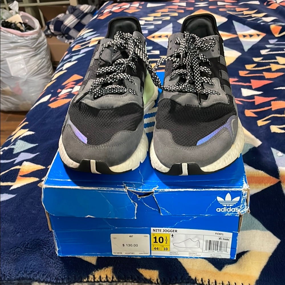 Adidas Nite Jogger Sneakers - Black and Gray